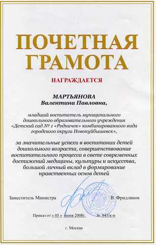 Достижения сотрудников 2008 год