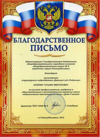 Достижения сотрудников 2012 год