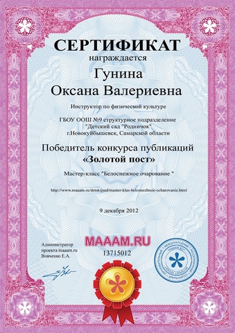 Достижения сотрудников 2012 год