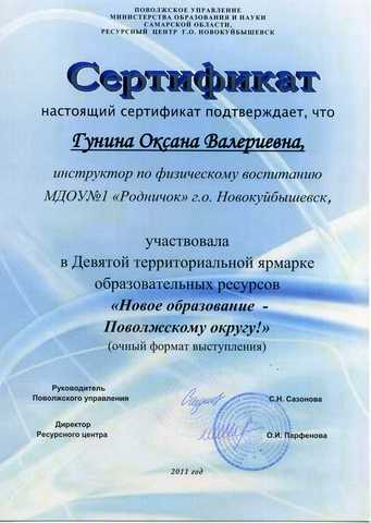 Распространение педагогического опыта 2011 год