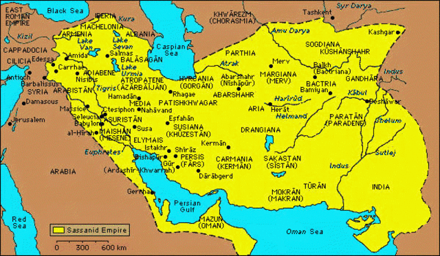 beginning of persian empire "sassanid period"224 CE- 651 CE