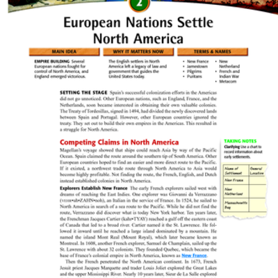 Timeline: European Nations Settle in North America
