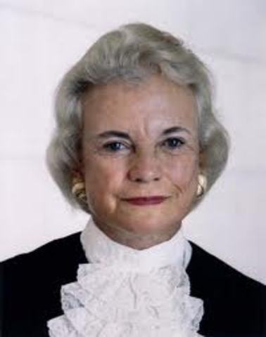 10.)First Woman Appointed to the U.S. Supreme Court