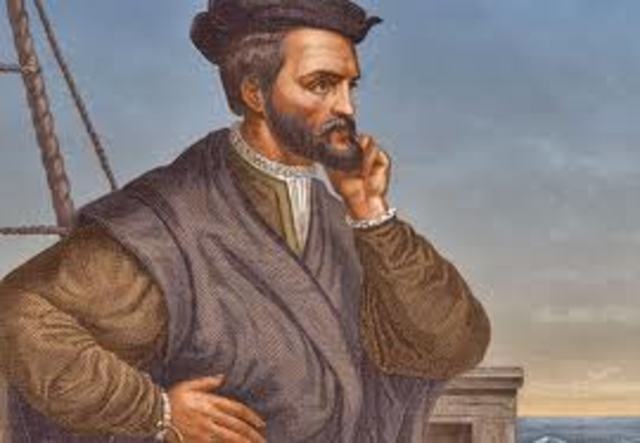Frenchmen Jacques Cartier navigates the St, Lawrence River, names an Island along the river Montreal