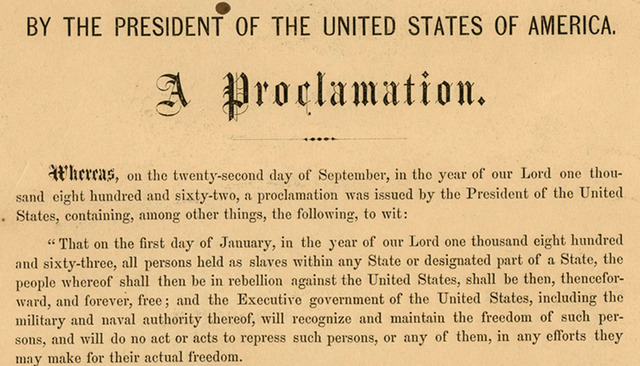 emancapation proclamation
