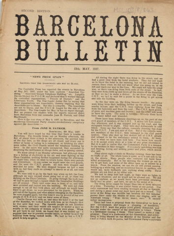 "Events of May" in Barcelona