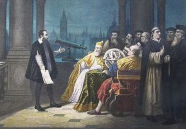 Galileo builds telescope