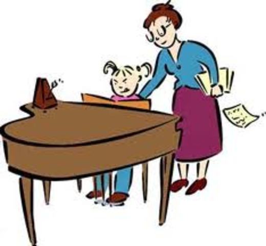 Cuando yo tenía quince años Cuando yo tenía catorce, yo tomé lecciones de piano, yo dibujía, y yo brincaba.