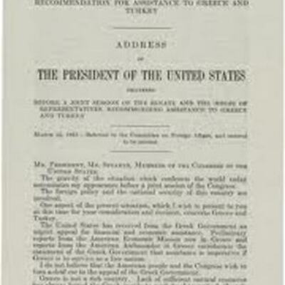 Timeline: Truman Doctrine was created