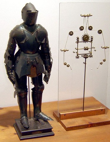 1495 - Around 1495 Leonardo Di Vinci sketched plans for the first humanoid robot.