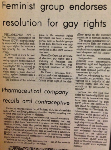 National Organization for Women Endorses Gay Rights