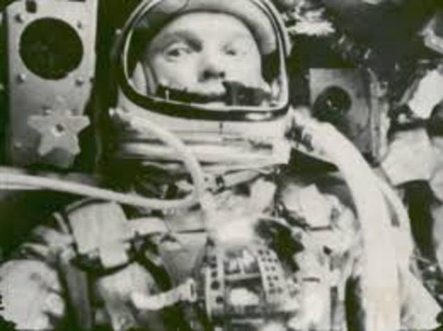 John Glenn orbits the Earth three times.