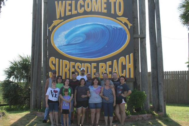 Mí familí a y yo rentamos a casa de playa en Surfside, Texas.