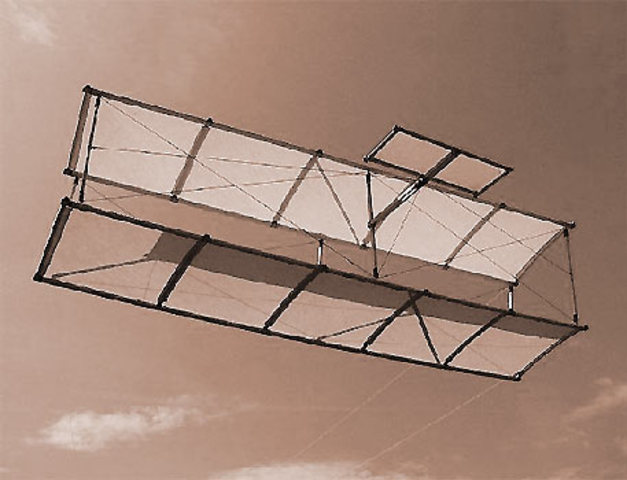 Orville contructs a kite