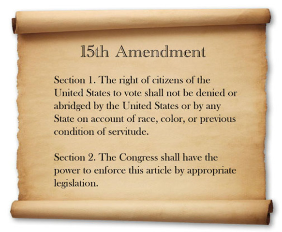 Amendment XV to Constitrution of the U.S.