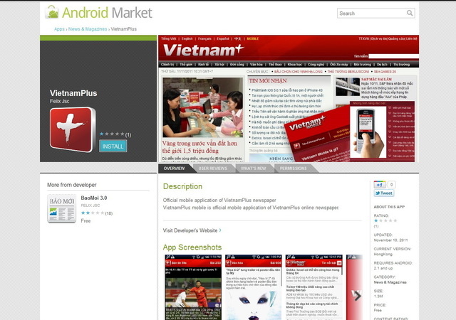 VietnamPlus Mobile 4 Android