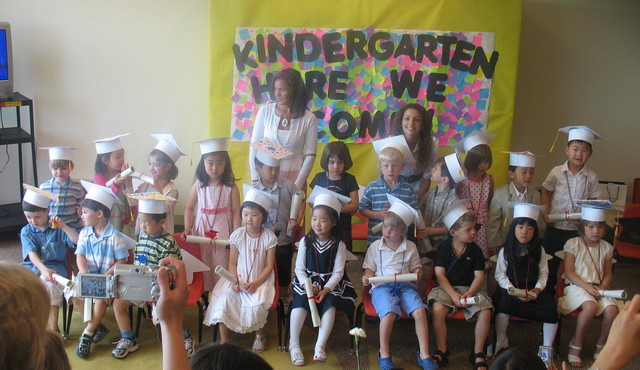 I was graduated from pre-school.