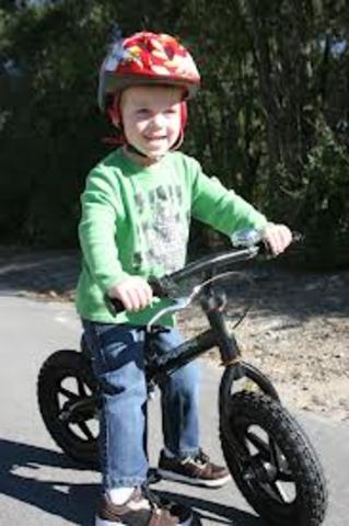 yo aprendidí maneja la bicicleta