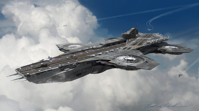 The Avengers arrive on S.H.I.E.L.D's Helicarrier