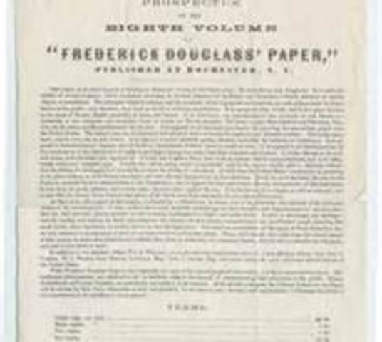 The "Frederick Douglass Paper" is published.