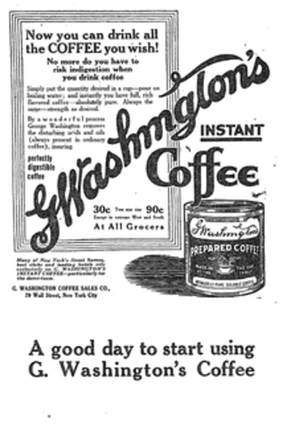George Constant Louis Washington manufactuers instant coffee