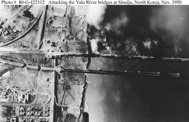 Washington authorizes for bombing on Korean power plants near Yalu river