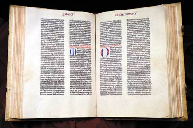 Gutenberg Prints the Gutenberg Bible