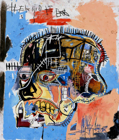 Painting: John Michael Basquiat - Untitled (Skull)