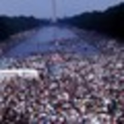 Speaks at Vietnam War Protest with Abby Hoffman; Meets Black Panthers