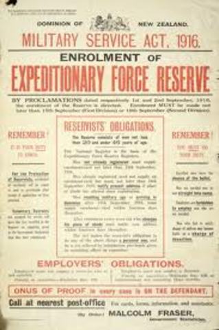 Military Service Act Passed