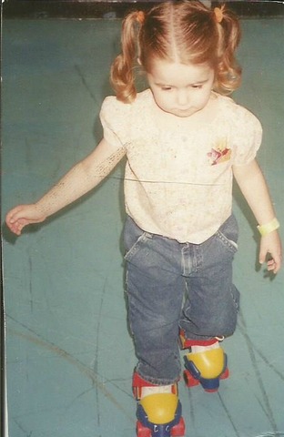 Mí primera ves de patinar en veinte y tres de febrero de dos mil uno.