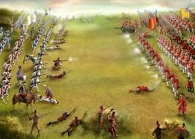 bataille des Plaines d'Abraham; Québec tombe aux mains des Anglais. Mort de Montcalm et de Wolfe