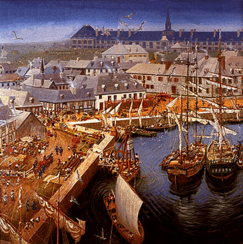 Renforts britanniques  apportés par bateaux, le siège de Louisbourg continue.