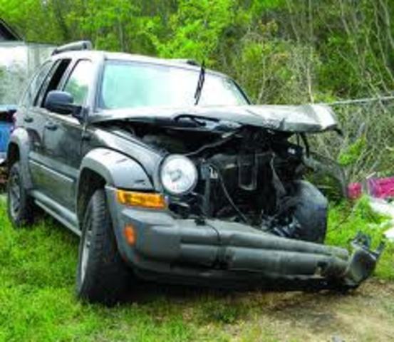 Mi hermana choco su primera coche