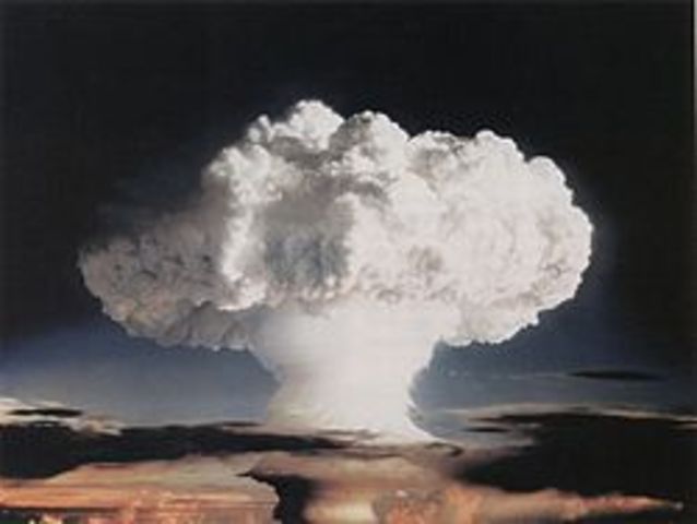 The explosion the first hydrogen bomb