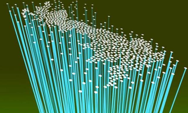 First around the world fiber optic cable
