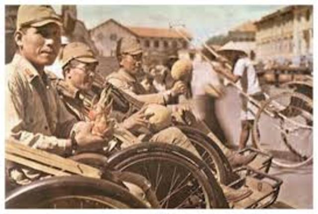 1941 Japanese invade French Indochina (Viet. Laos, Cambodia)