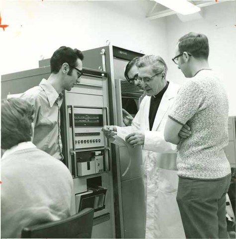 First computer on campus acquired by Richard Shonka