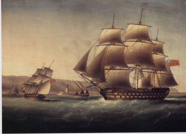 Renforts Britanniques apportés par bateaux
