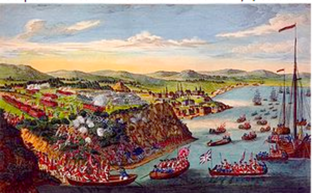 Bataille des Plaines d’Abraham ; Québec tombe aux mains des Anglais.