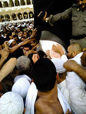 Helped the people to place the stone in the Ka’aba
