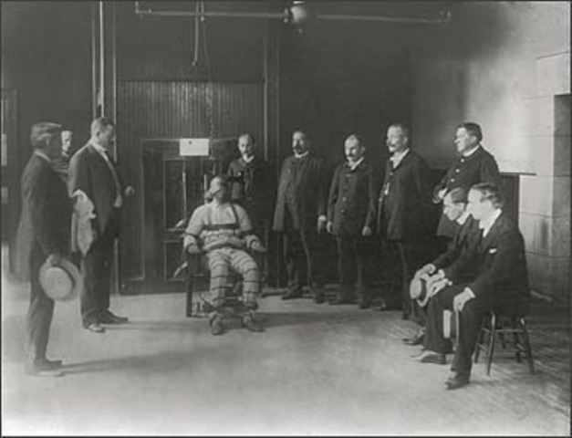 I first used the electric chair of Harold P. Brown