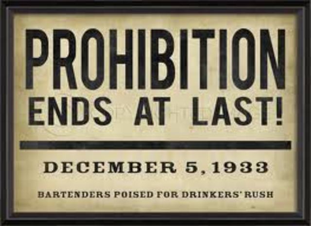 Prohibition Ends