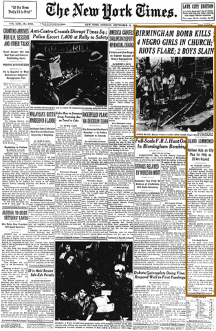 16th Street Baptist Church bombed