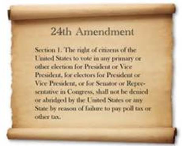 24th Amendment ratified