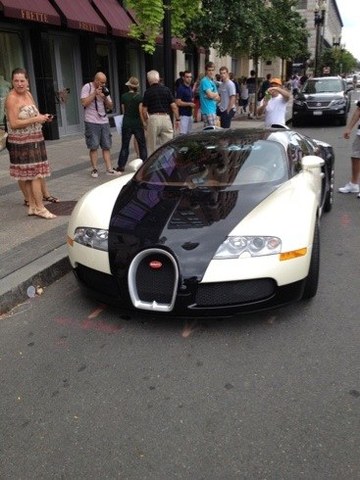 In backbay bugatti, very expensive car in the world