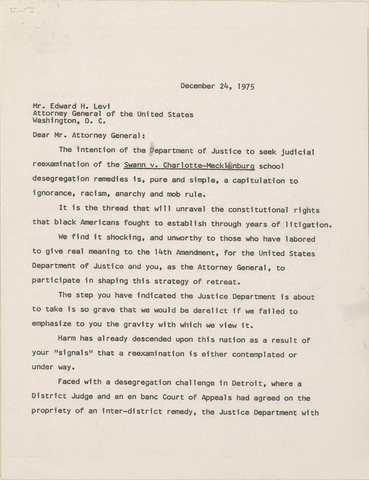 The Supreme Court, in Swann v. Charlotte-Mecklenburg Board of Education,allowed the intergration of public schools.