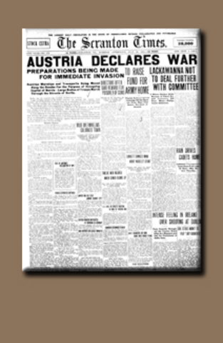 Austria declares war on Serbia