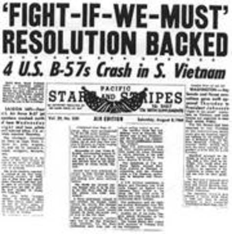 Gulf of Tonkin Resolution passed