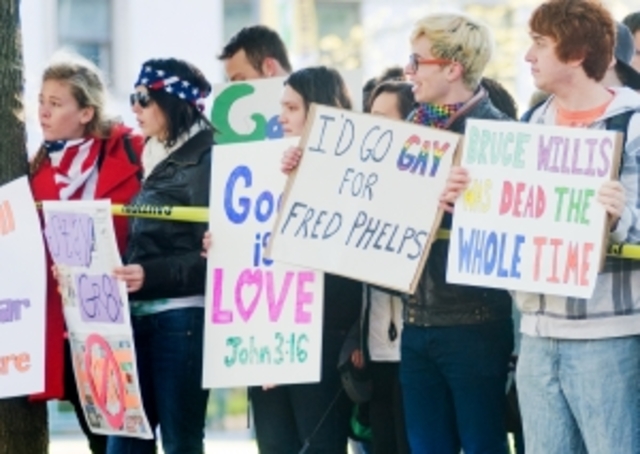 MSU Students Protest Westboro Baptist Church